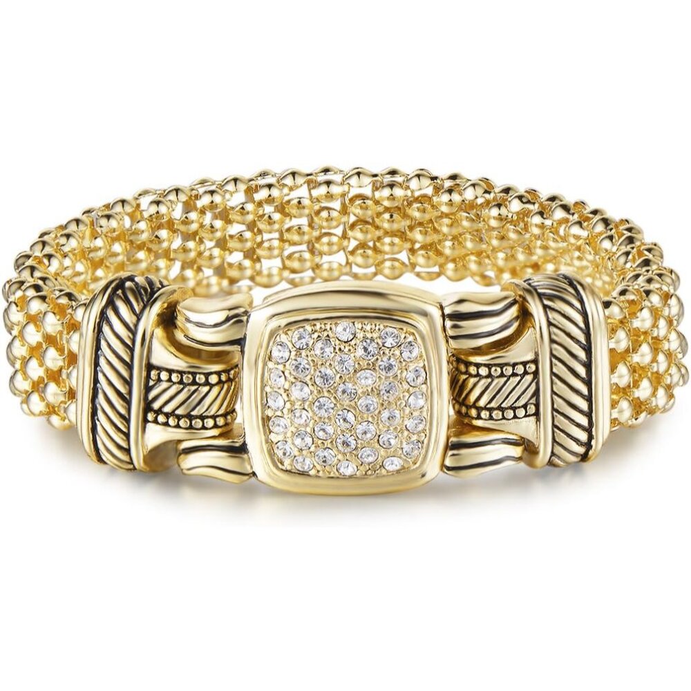 Pave Crystals Designer Inspired Statement Popcorn… - image 1